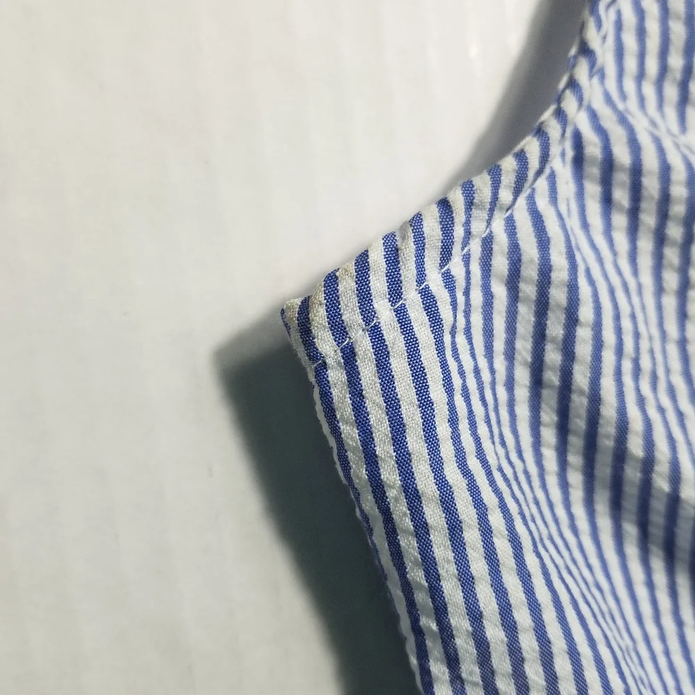 DIVIDED H&M BLUE AND WHITE STRIPED DRESS SIZE 0 - Picture 14 of 15